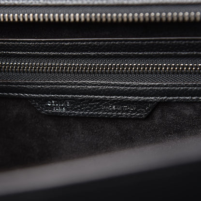 Celine Drummed Calfskin Mini Luggage Black 6 of 13