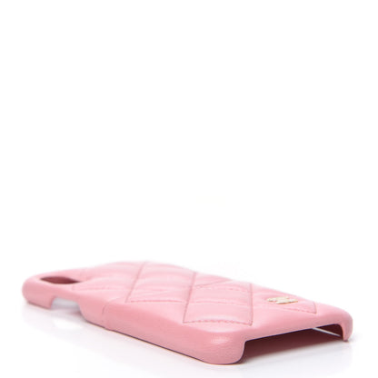 Chanel Lambskin Quilted iPhone X Coco Tech Case Pink 4 of 6