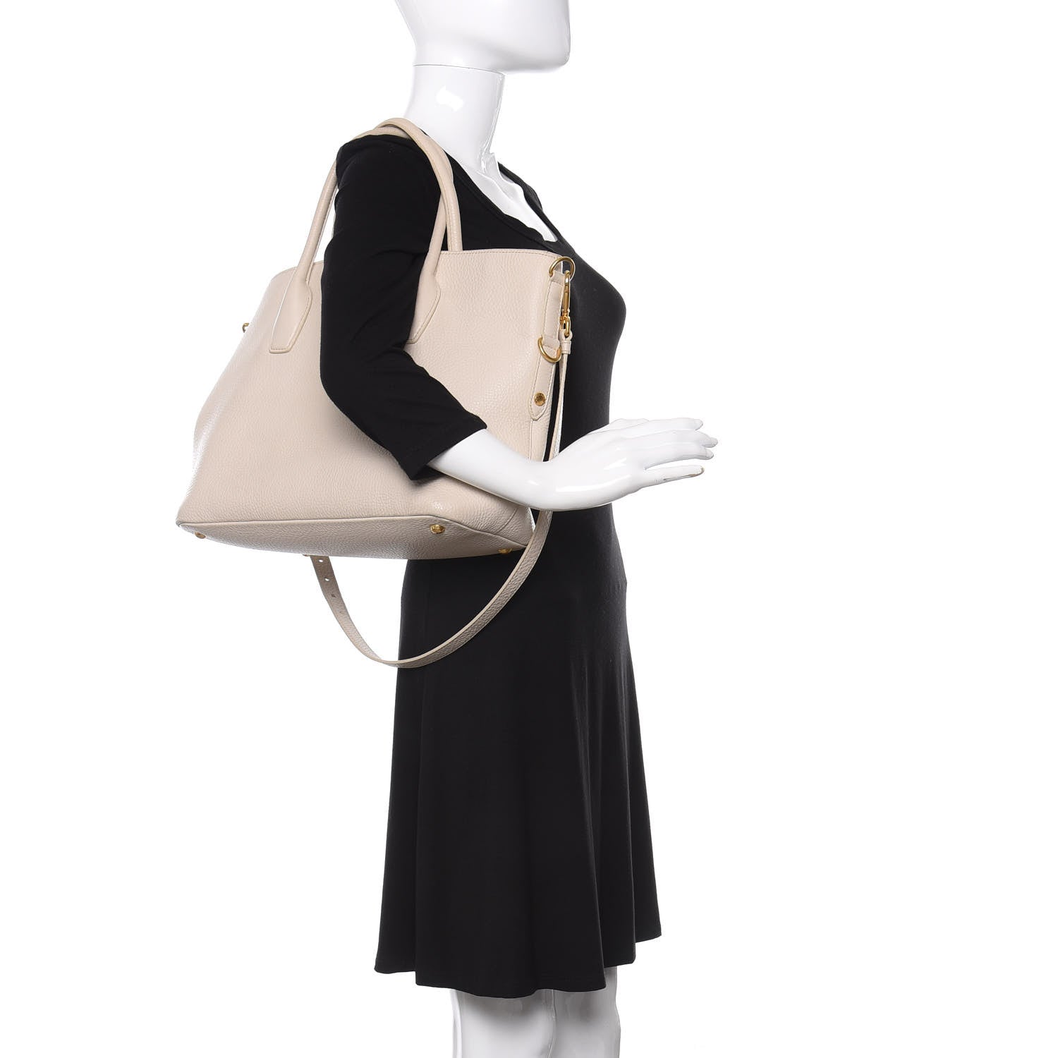 Prada Vitello Daino Tote Talco 3 of 11
