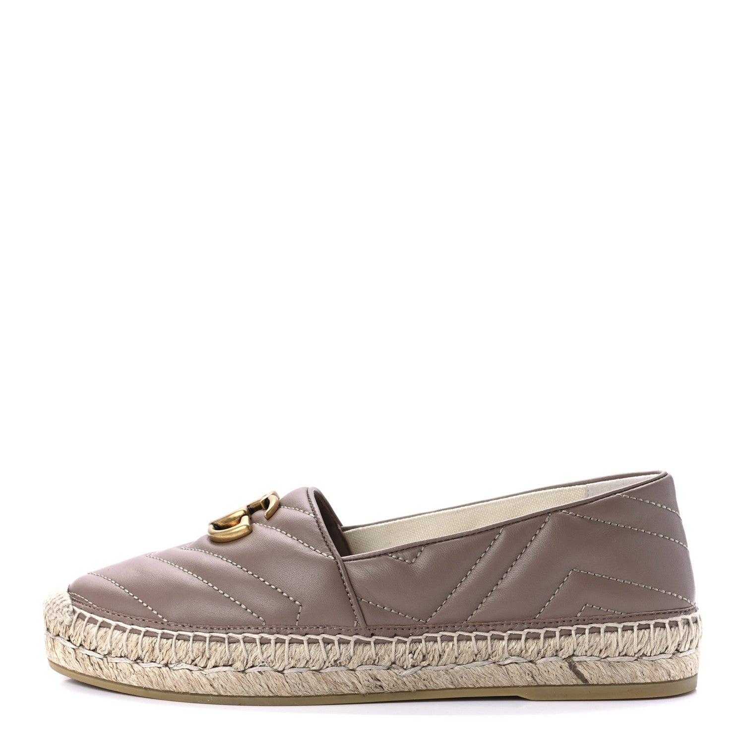 Gucci Nappa Matelasse GG Marmont Espadrilles 37 Porcelain Rose 1 of 8
