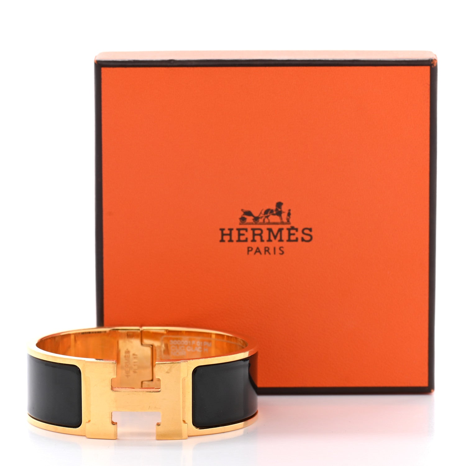 Hermes Enamel Wide Clic Clac H Bracelet PM Black 6 of 6