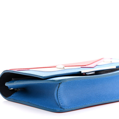 Fendi Vitello Elite Crystal Monster Eyes Tube Wallet On Chain Blue Royal Multicolor 9 of 12