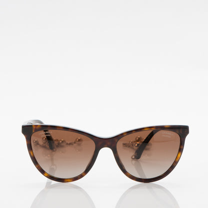 Chanel Acetate Polarized Fantasy Pearl Cat Eye Sunglasses 5341-H-A Tortoise 2 of 8