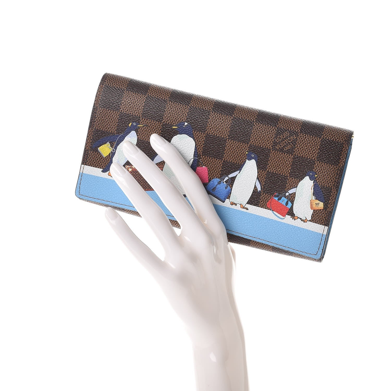 Louis Vuitton Damier Ebene 2017 Christmas Animation Sarah Wallet 2 of 8