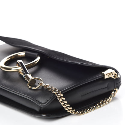 Chloe Suede Calfskin Small Faye Shoulder Bag Black 9 of 10