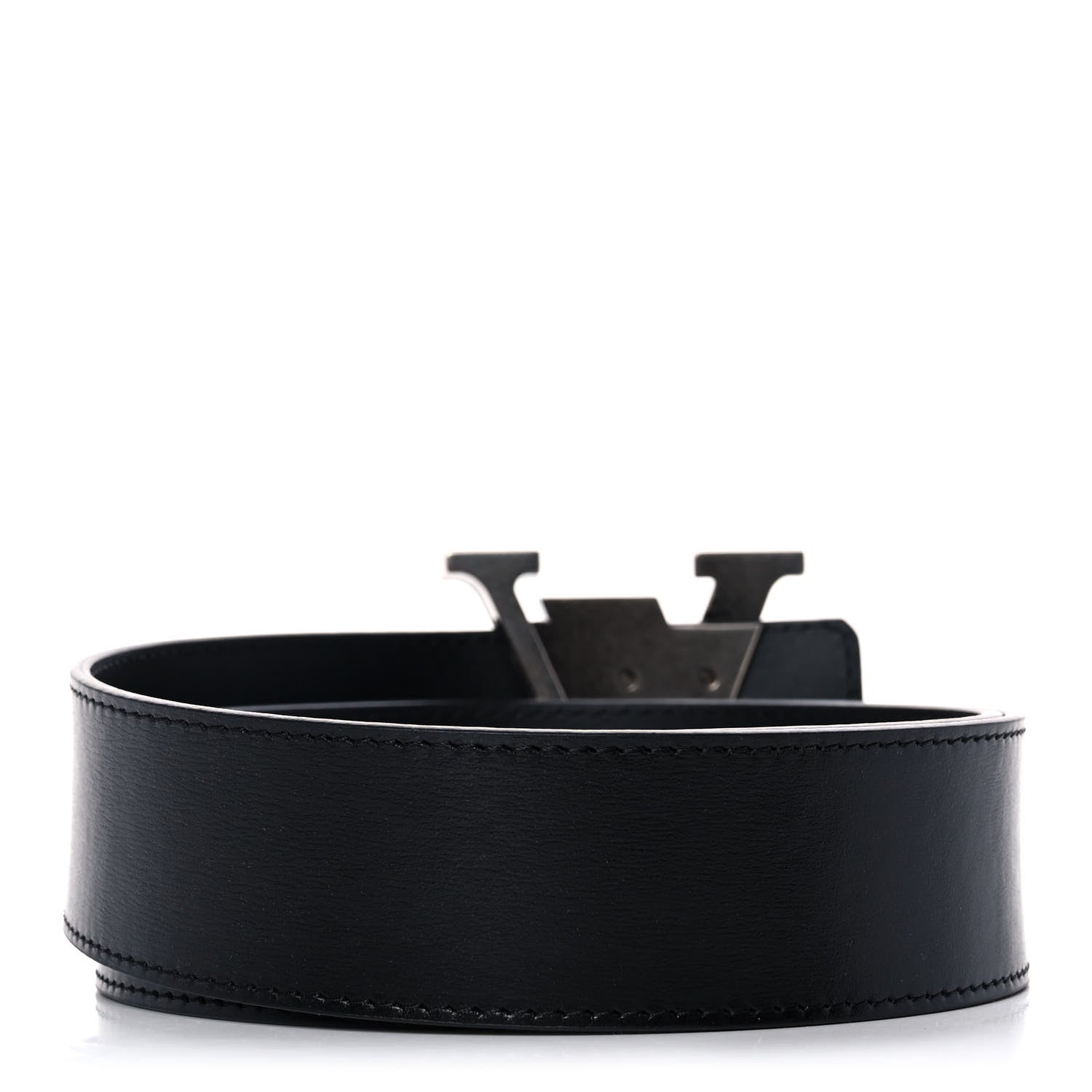 Louis Vuitton Calfskin 40mm LV Initiales Flags Belt 90 36 Black 2 of 7