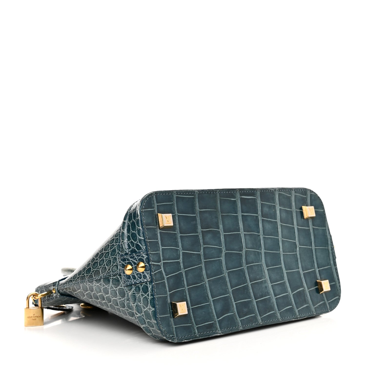 Louis Vuitton Crocodile Lockit PM Blue 4 of 11