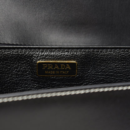 Prada City Calf Saffiano Laser Cut Cahier Bag Black 5 of 8