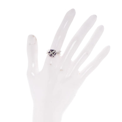 David Yurman Sterling Silver Diamond Amethyst 10mm Cable Wrap Ring 7 2 of 4