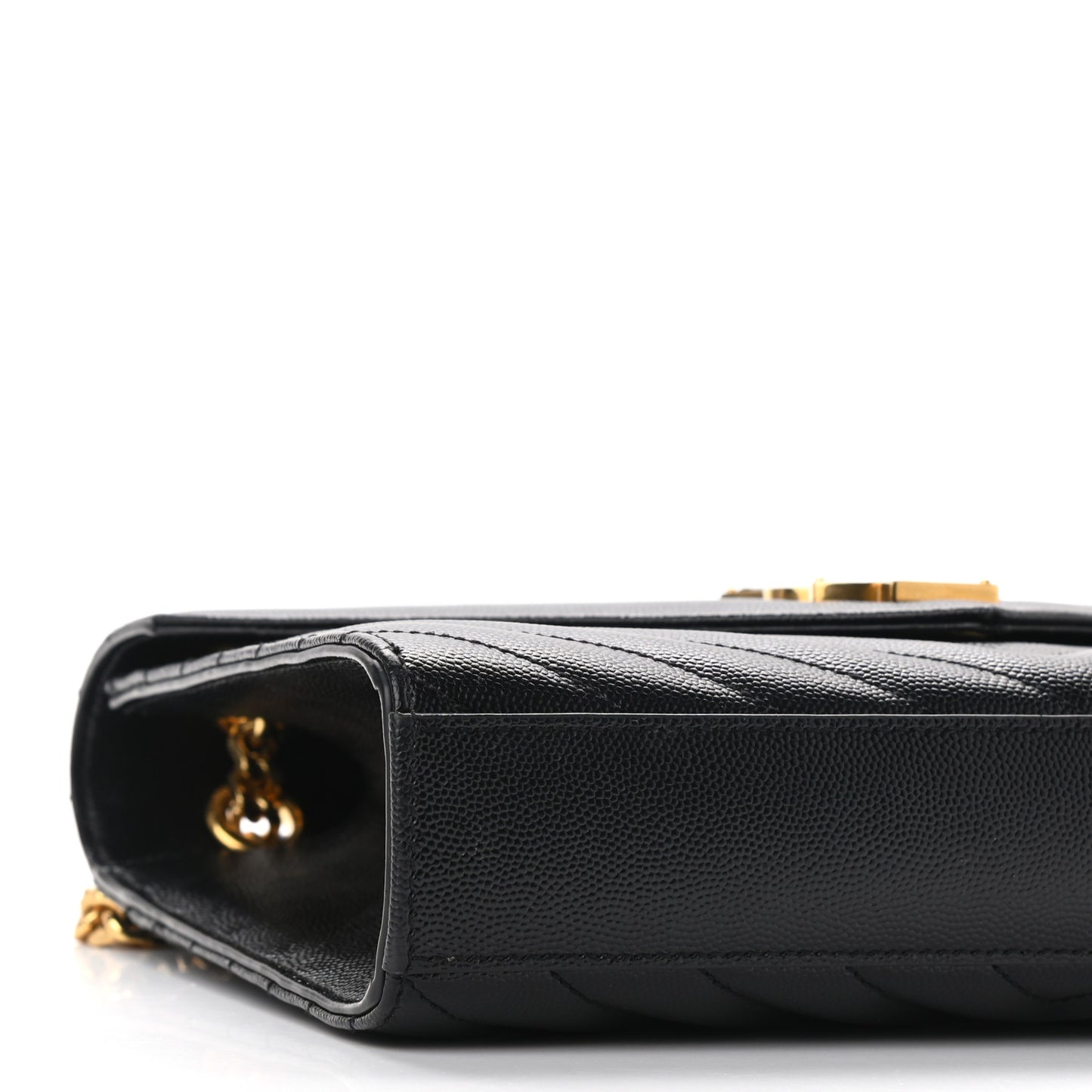 Grain De Poudre Matelasse Chevron Medium Monogram Satchel Black