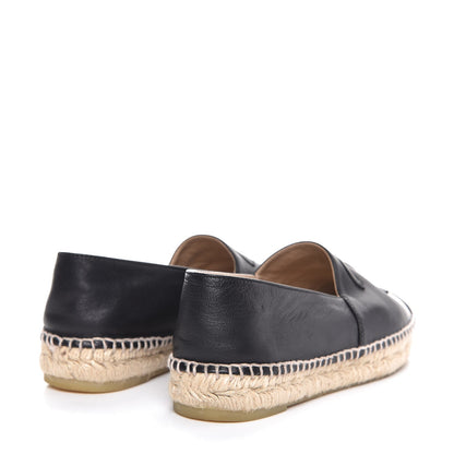 Chanel Lambskin CC Espadrilles 38 Black 4 of 13