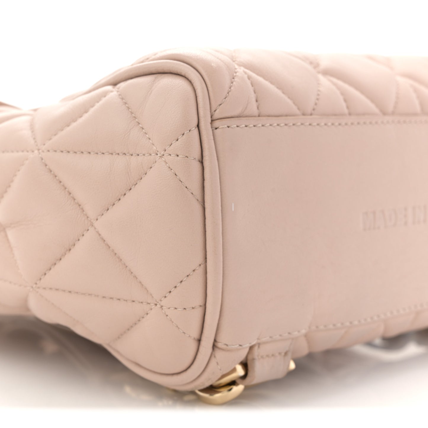 Nappa Quilted Mini Cara Delevingne Convertible Bag Oatmeal