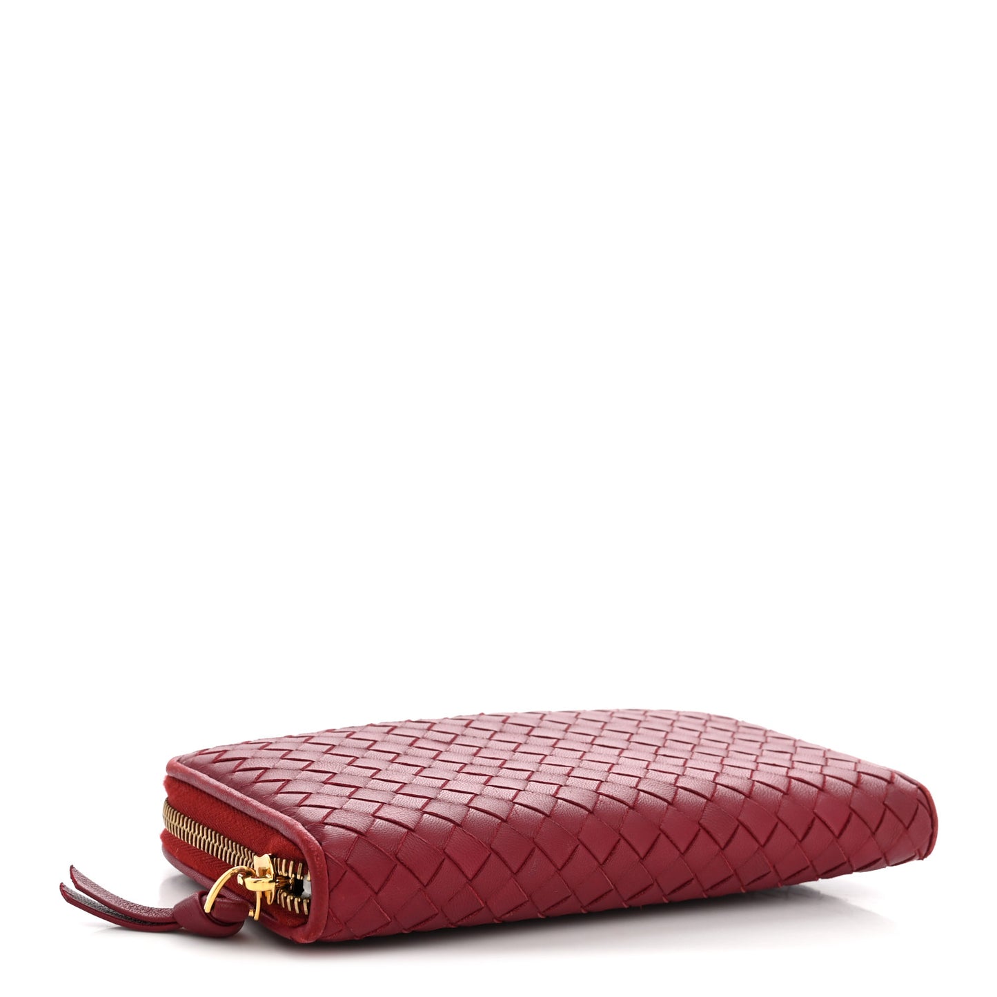 Nappa Intrecciato Zip Around Wallet Eclipse