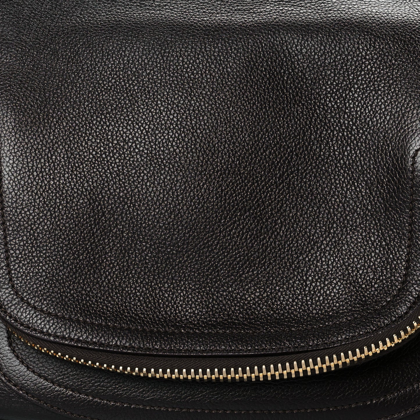 Pebbled Calfskin Large Jennifer Dark Brown