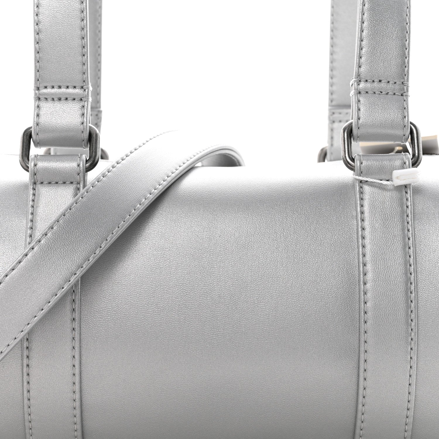 Telfar Vegan Leather Medium Duffle Silver 7 of 9