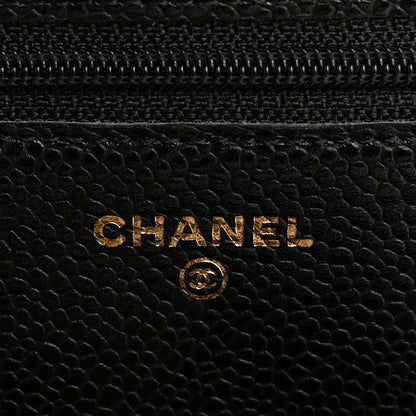 Chanel Caviar Quilted Wallet On Chain WOC Black 6 of 13