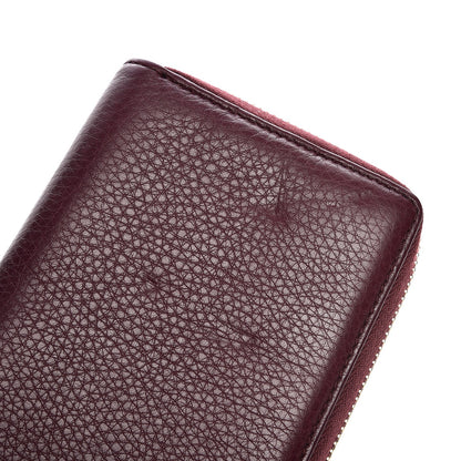 Gucci Pebbled Calfskin Bamboo Tassel Zip Around Wallet Burgundy 8 of 8