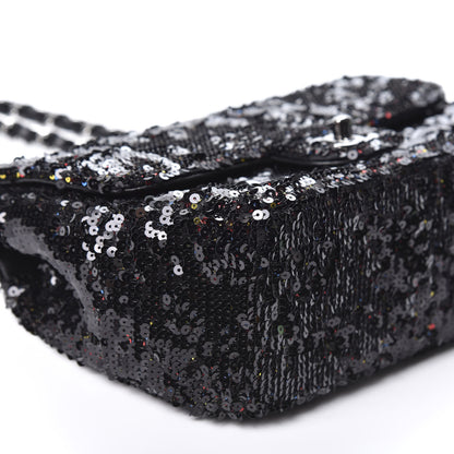 Chanel Sequin Medium Single Flap Multicolor Black 5 of 10