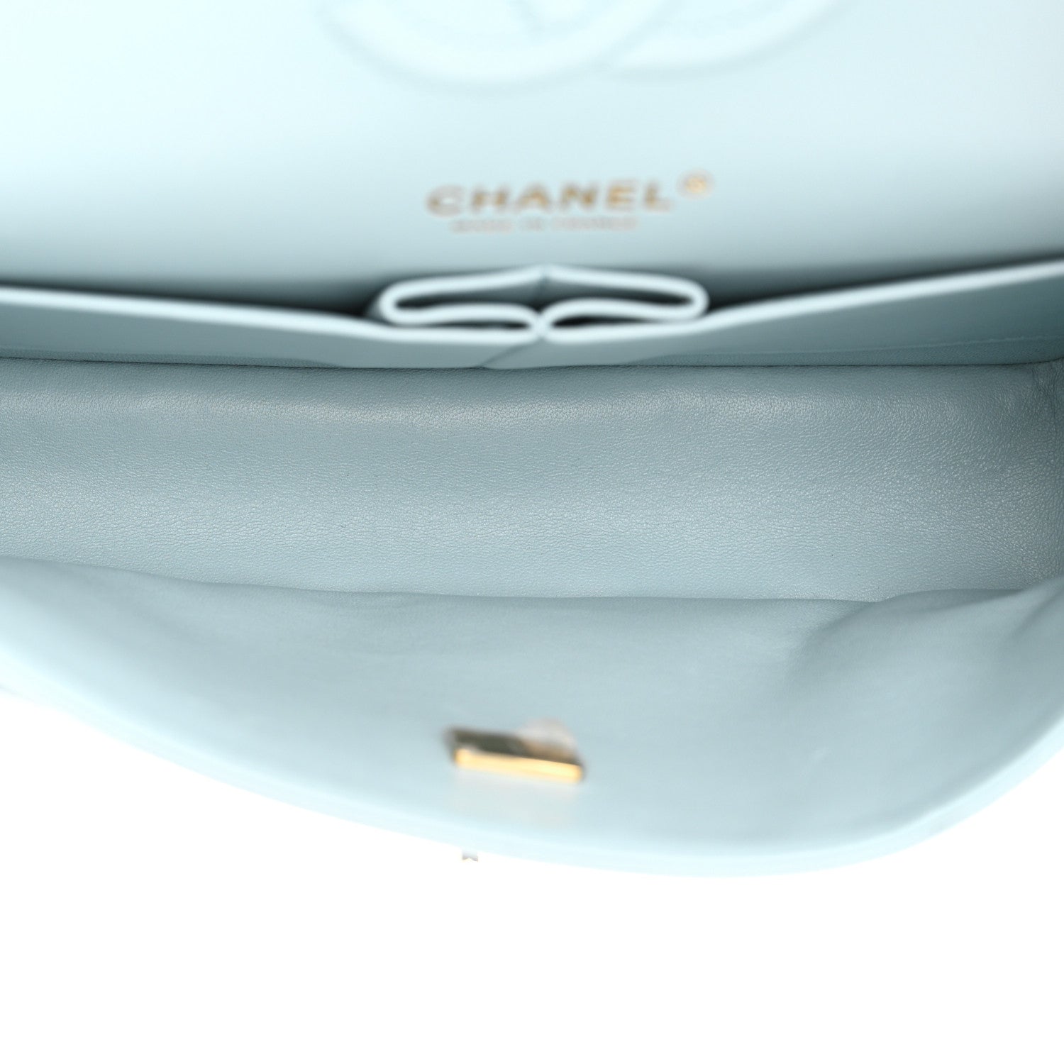 Chanel Caviar Quilted Medium Double Flap Light Blue 5 of 11