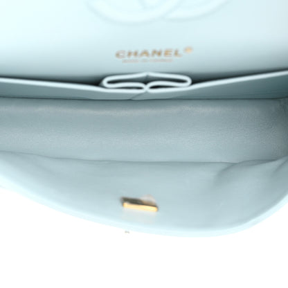 Chanel Caviar Quilted Medium Double Flap Light Blue 5 of 11