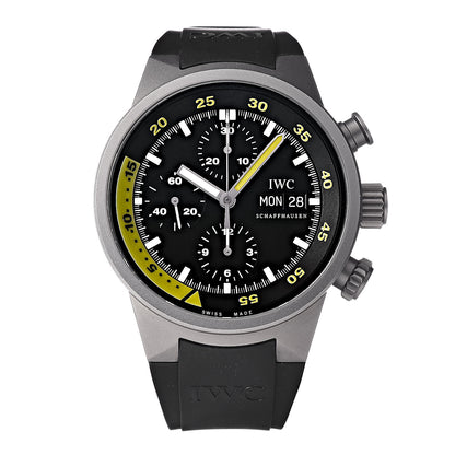 IWC Titanium Rubber 42mm Aquatimer Chronograph Automatic Watch Black IW371918 1 of 9