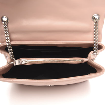 Saint Laurent Calfskin Y Quilted Monogram Small Loulou Chain Satchel Rose Antic 5 of 11