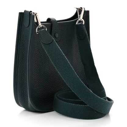 Hermes Taurillon Clemence Amazone Evelyne TPM Vert Cypress 3 of 11