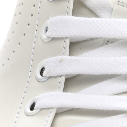 Gucci Calfskin Interlocking G Perforated Womens Ace Sneakers 37.5 White Hibiscus Red 10 of 11