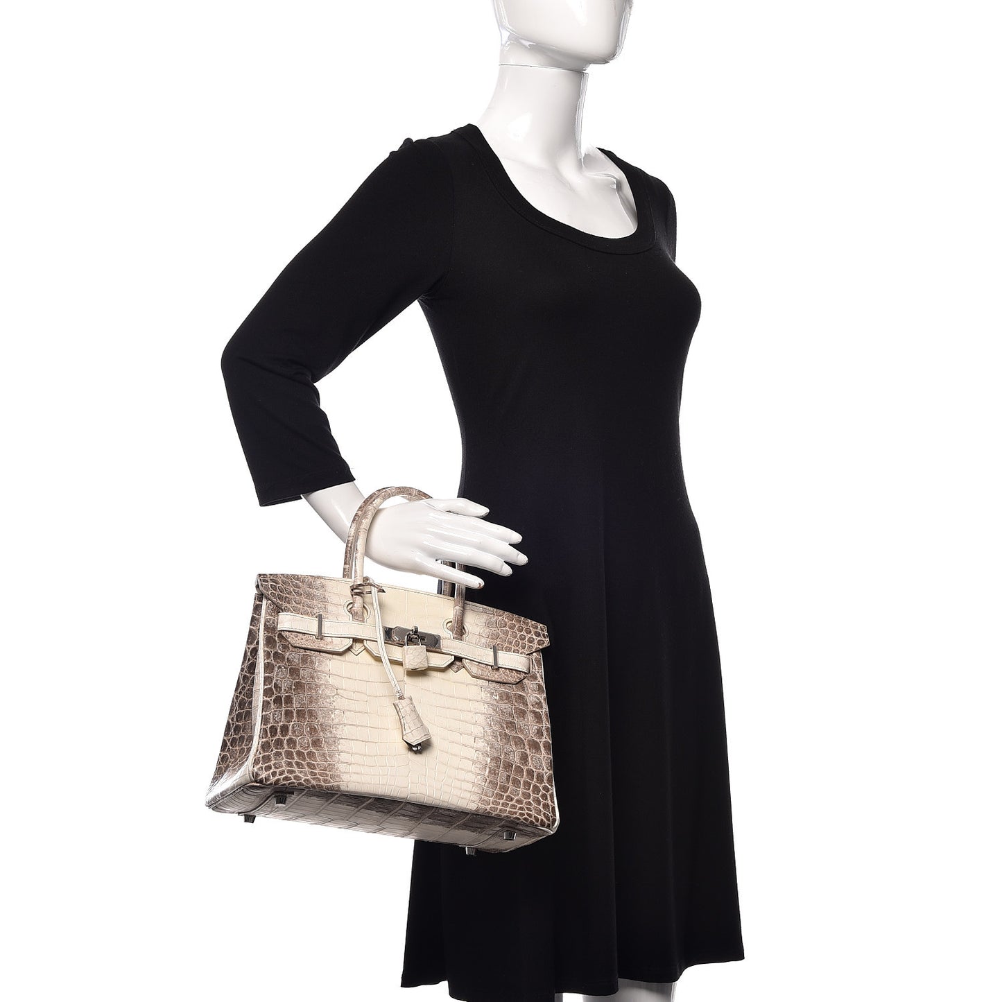 Matte Niloticus Crocodile Himalaya Birkin 30 Blanc