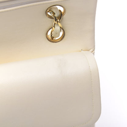 Chanel Lambskin Quilted Medium Double Flap White 12 of 13