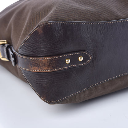 Prada Jacquard Logo Hobo Brown 5 of 12