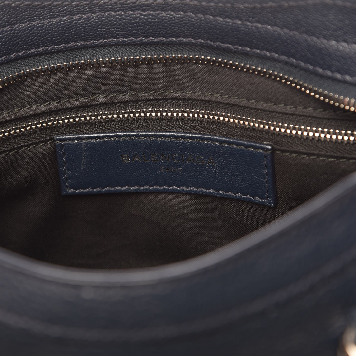 Balenciaga Chevre Silver Metallic Edge Hardware S City Bleu Nuit Dark Sea 7 of 10