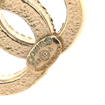 Chanel Crystal CC Earrings Gold 4 of 4