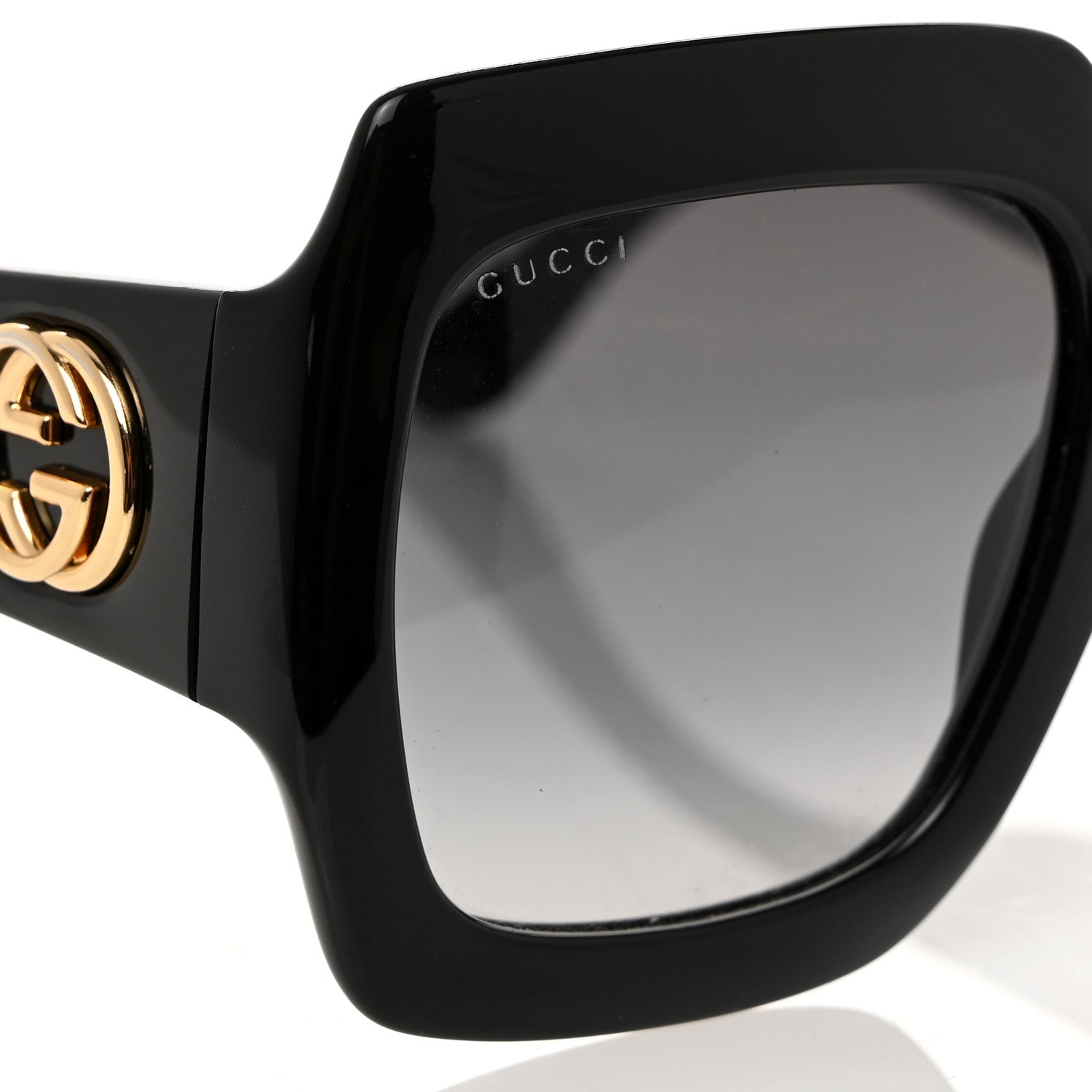Gucci Acetate Square Frame Sunglasses GG0053S Black 7 of 8