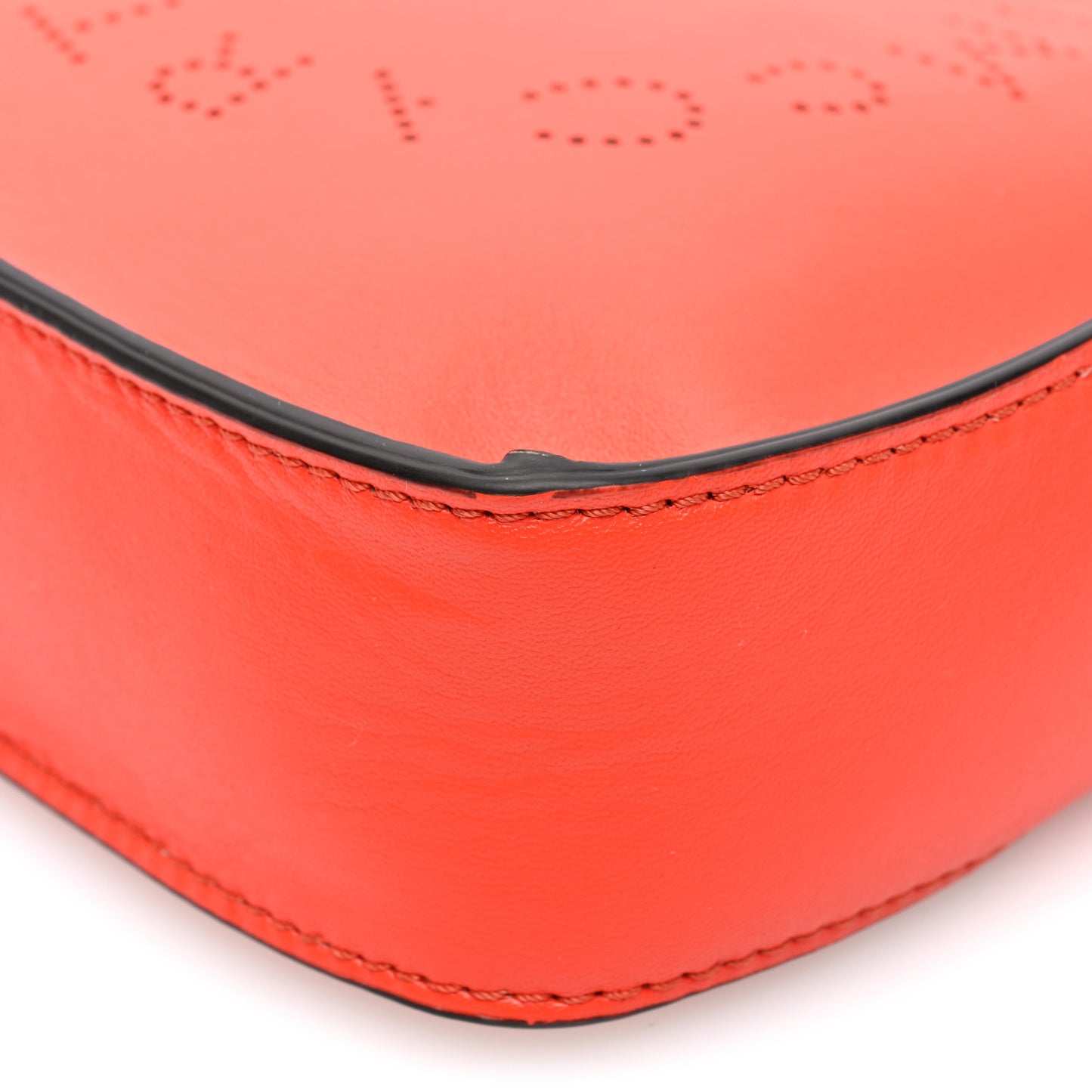 Eco Alter Nappa Perforated Logo Mini Crossbody Orange