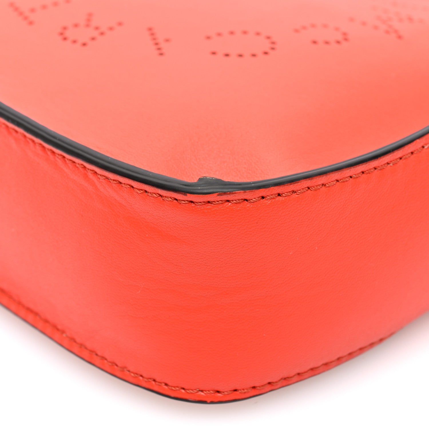 Stella McCartney Eco Alter Nappa Perforated Logo Mini Crossbody Orange 9 of 11