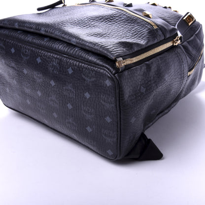MCM Visetos Medium Studded Dual Stark Backpack Black 7 of 9