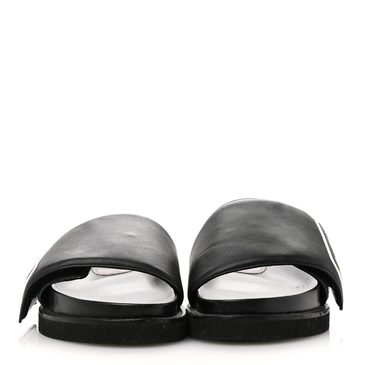 Calfskin Womens Pool Pillow Sunset Mules 41 Black