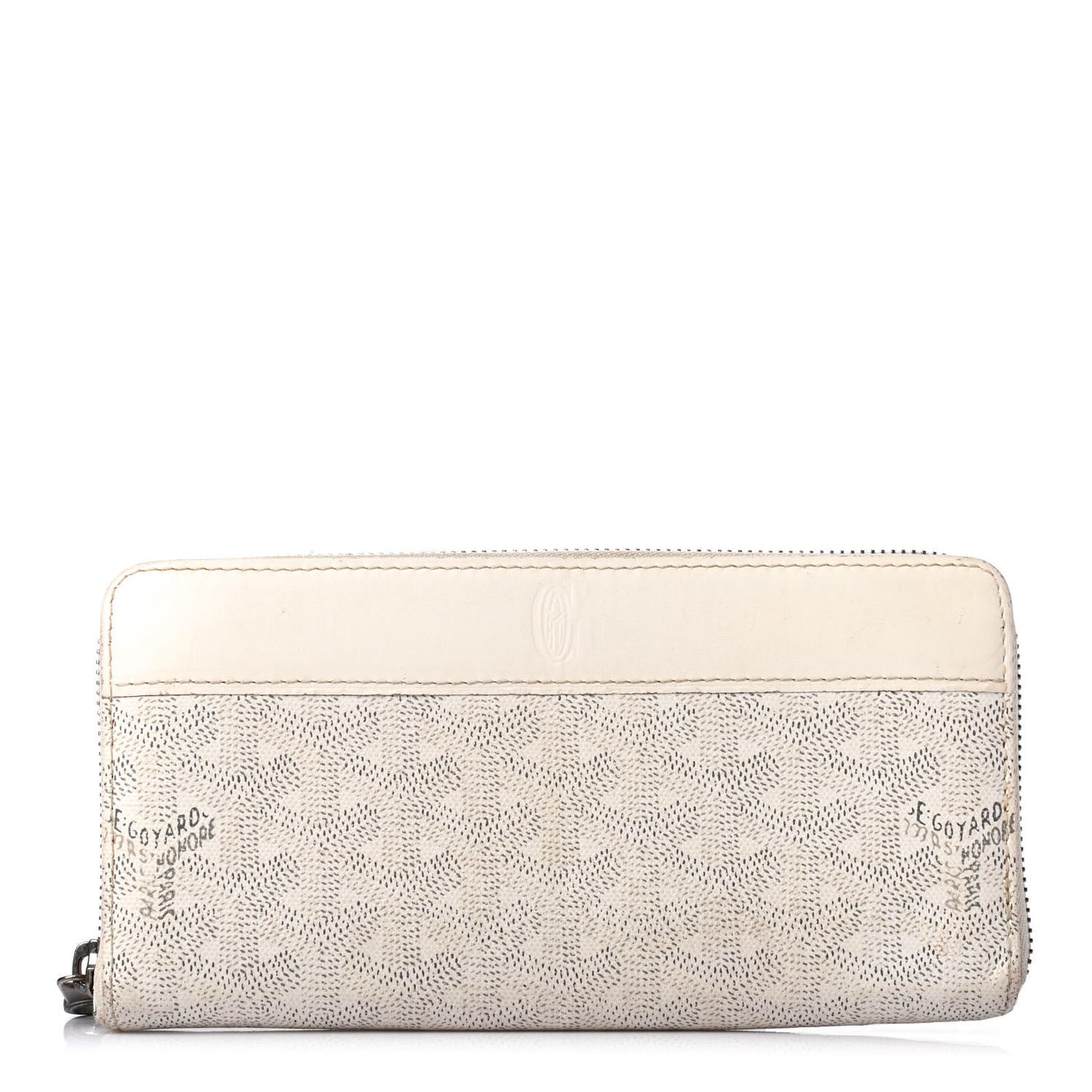 Goyardine Matignon Zip Around GM Wallet White