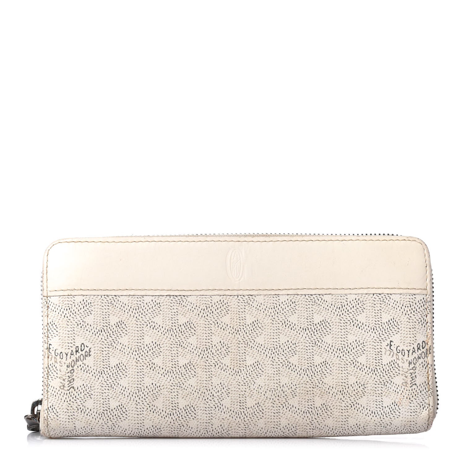 Goyard Goyardine Matignon Zip Around GM Wallet White 1 of 4