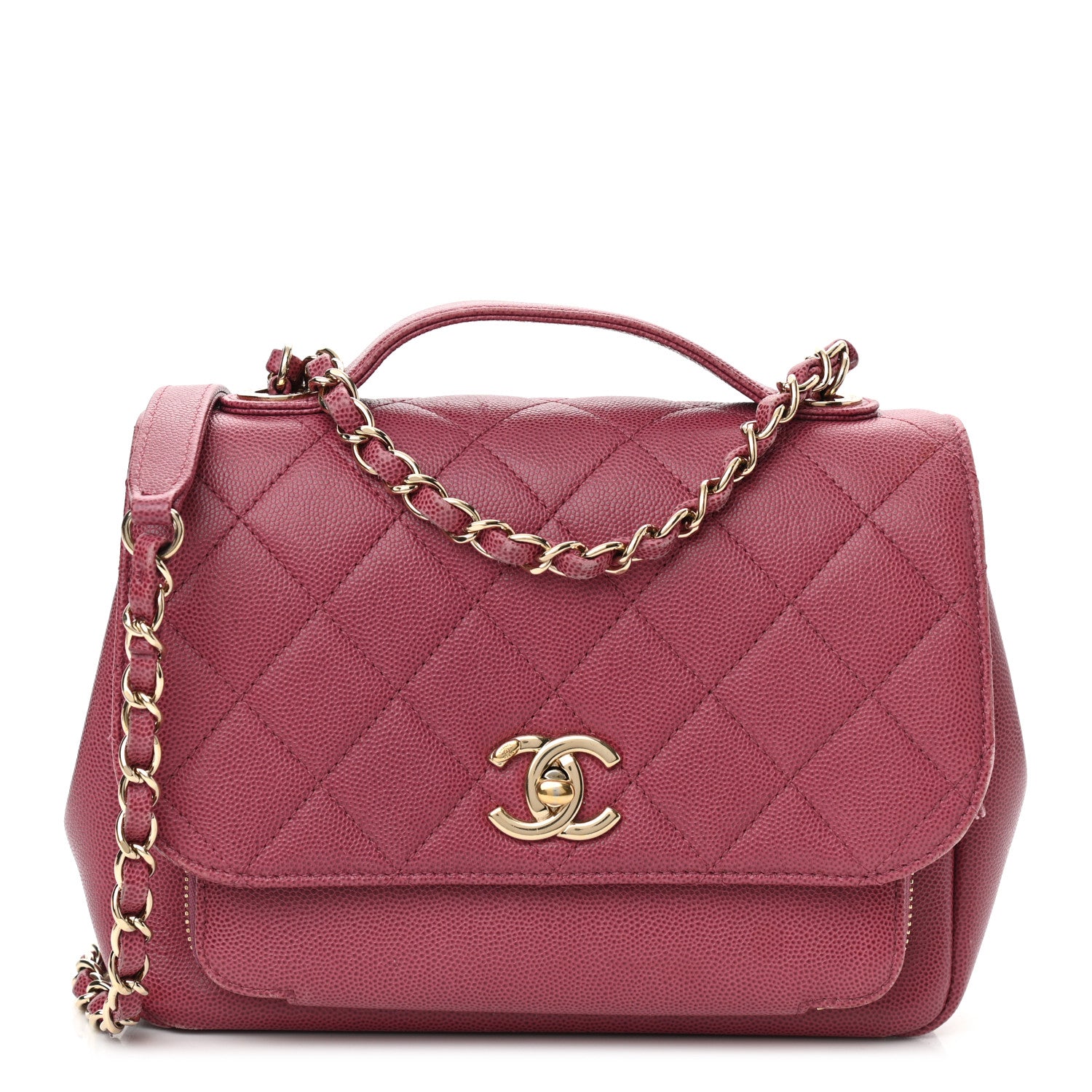 Chanel Caviar Quilted Medium Business Affinity Flap Dark Pink 1 of 10
