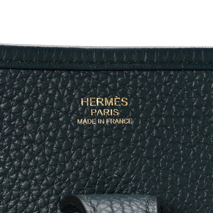 Hermes Taurillon Clemence EVELYNE III PM Vert Cypress 6 of 12