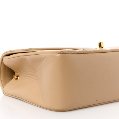 Chanel Lambskin Quilted Small Single Flap Beige 10 of 14