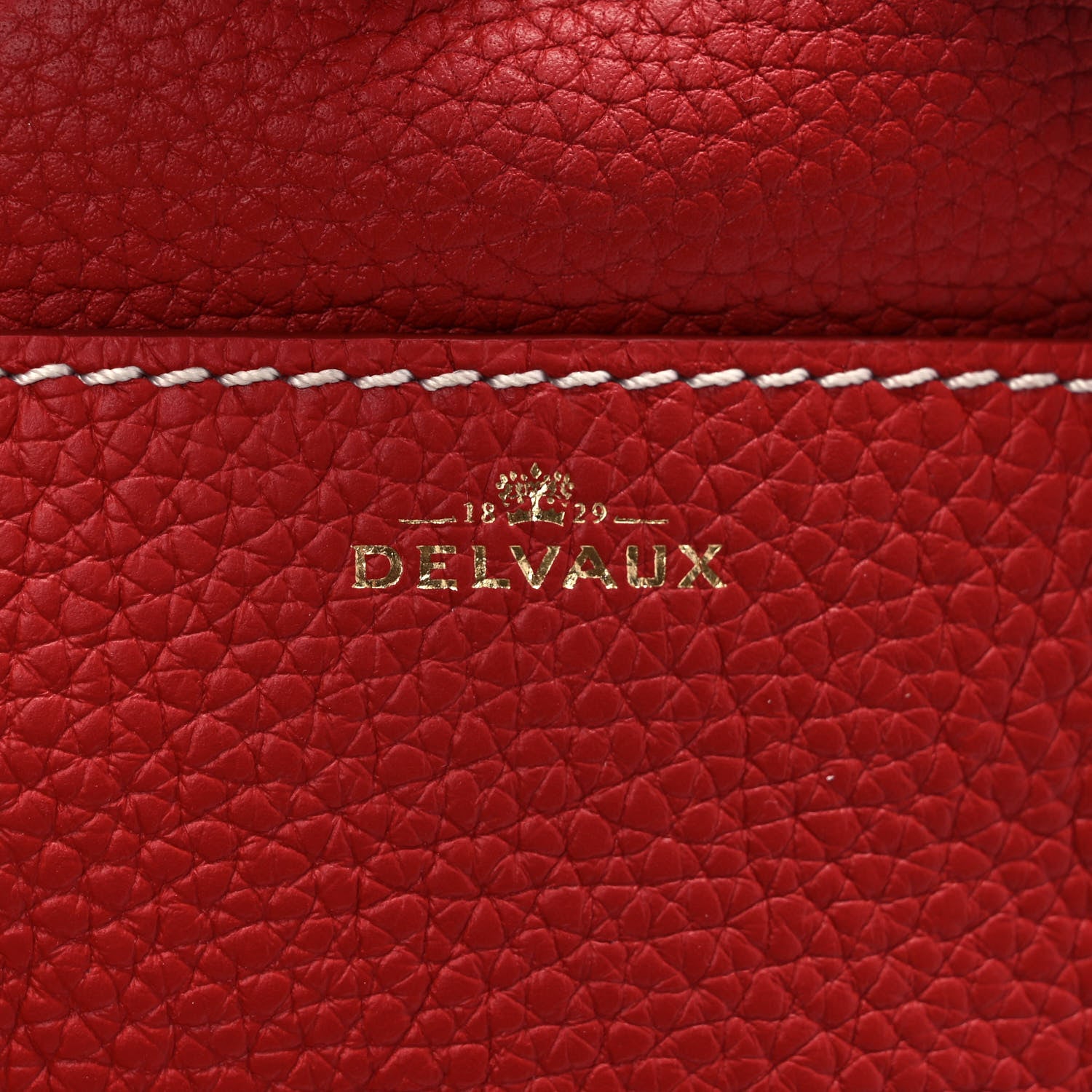 Delvaux Taurillon Soft Mini Pin Surpique Bucket Scarlet Red 5 of 8