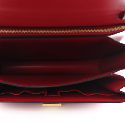 Celine Box Calfskin Medium Classic Box Flap Bag Red 5 of 9