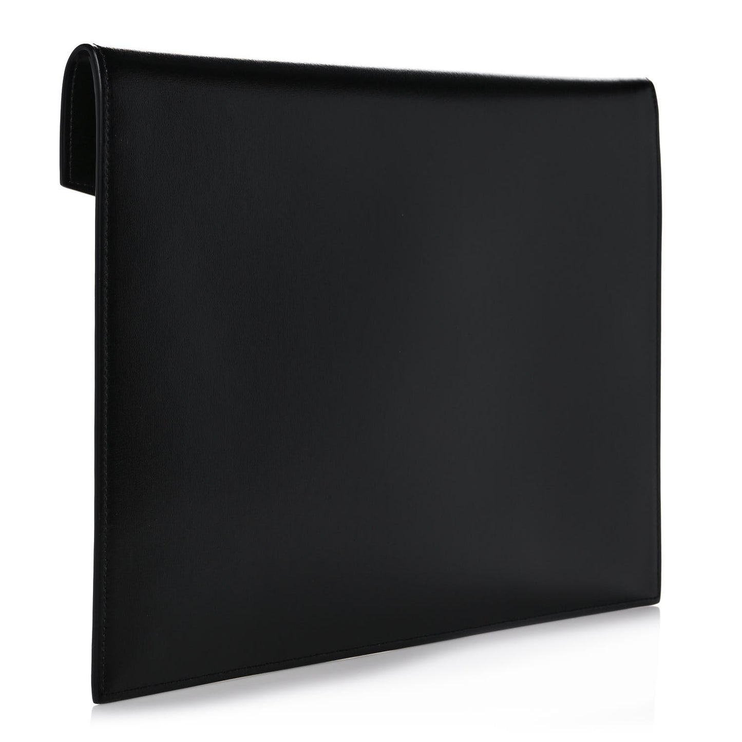 Smooth Shiny Calfskin Large Monogram Uptown Pouch Black