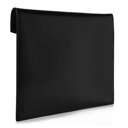 Saint Laurent Smooth Shiny Calfskin Large Monogram Uptown Pouch Black 3 of 7
