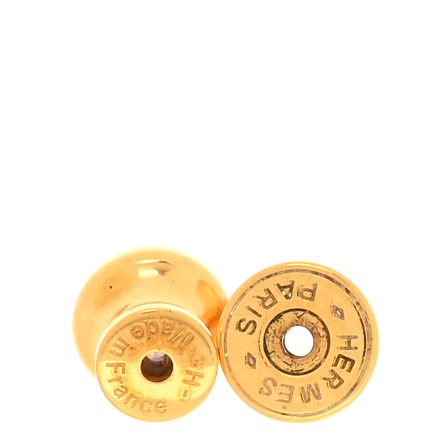 Hermes Gold Lacquered Pop H Earrings Black 4 of 5