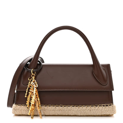 Jacquemus Calfskin Raffia Le Chiquito Long Cordao Brown 1 of 9