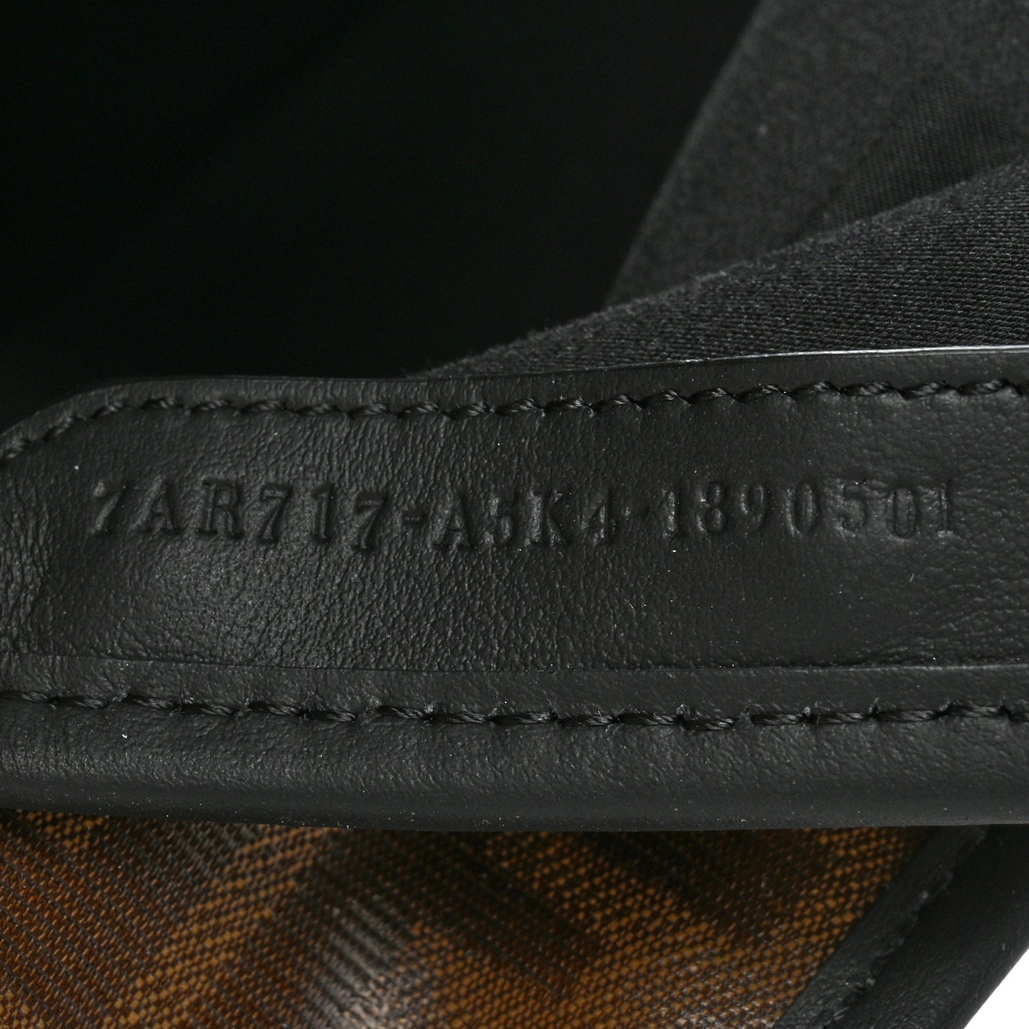 Glazed Fabric Vitello Century FF 1974 Stamp Patch Mini Peekaboo Defender Cover Mogano Panna Black